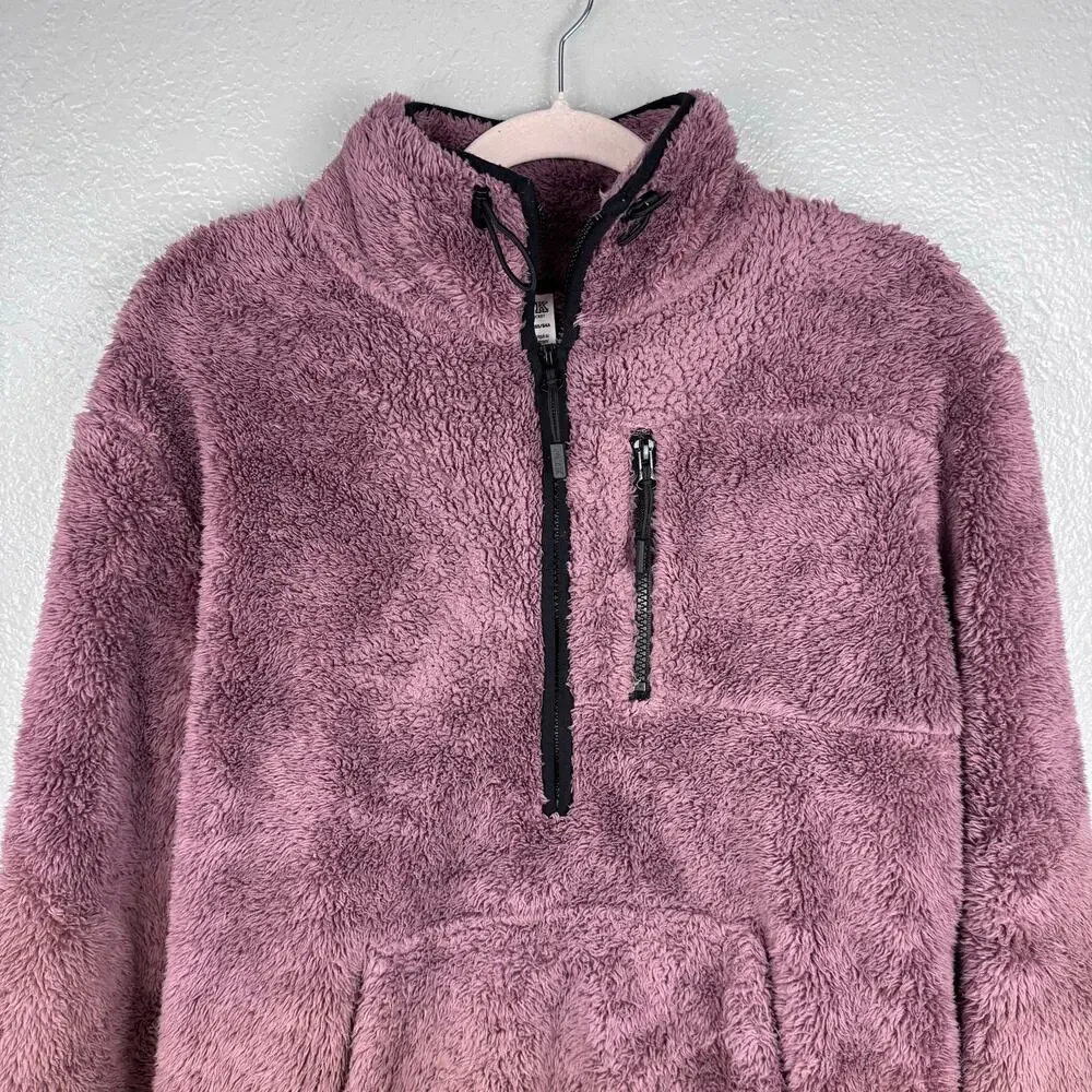 Victoria’s Secret Teddy Fleece half zip pullover Womens Sz XS